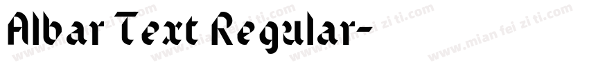Albar Text Regular字体转换